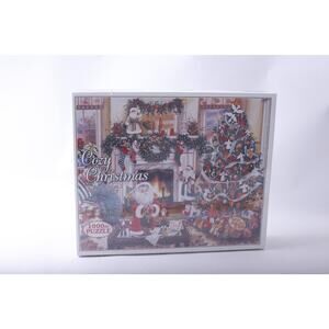 Sealed Cozy Christmas, 1000 pc Jigsaw Puzzle, Susan Rios, 2000, White Mountain